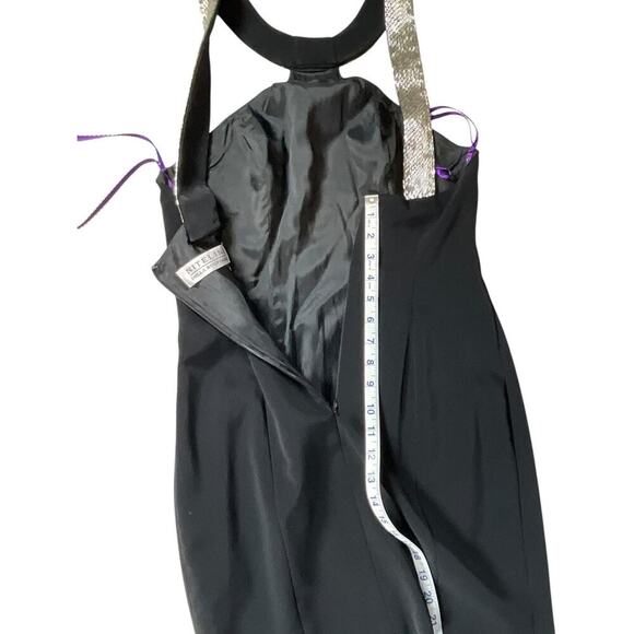Vintage Niteline Della Roufogali Black Tie Formal Short Cocktail Dress Size 4 - Picture 9 of 13